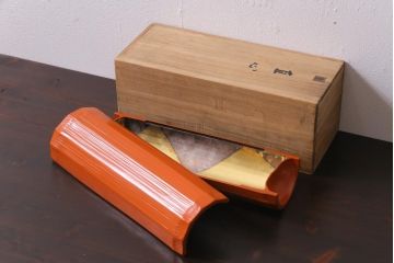昭和期　山田平安堂　呉藤友乗作　竹菓子器・箱付き(漆器、蓋物)(R-036843)