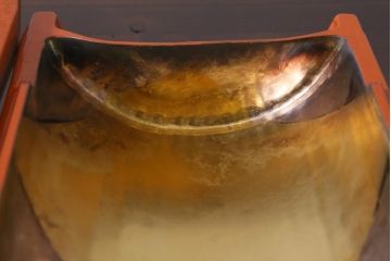 昭和期　山田平安堂　呉藤友乗作　竹菓子器・箱付き(漆器、蓋物)(R-036843)