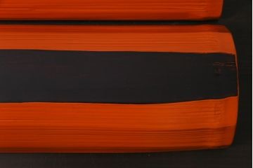 昭和期　山田平安堂　呉藤友乗作　竹菓子器・箱付き(漆器、蓋物)(R-036843)