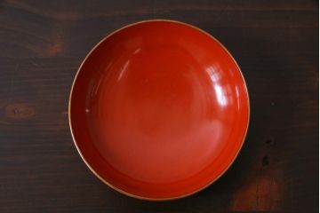 大正昭和初期　沈金蒔絵　松竹梅　茶色吸物椀10客セット・箱付き(漆器、木製椀)(R-036844)