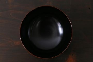 中古　和光堂謹製　輪島塗　波千鳥蒔絵　煮物椀5客セット・箱付き(木製漆器、蓋付お椀)(R-036845)
