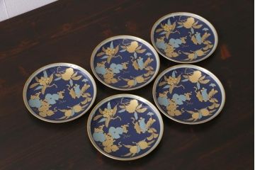 中古　廃版品　ノリタケ(Noritake)　Studio Collection(スタジオコレクション)　玉鬘(たまかずら)　銘々皿5枚セット・箱付き(プレート、食器)