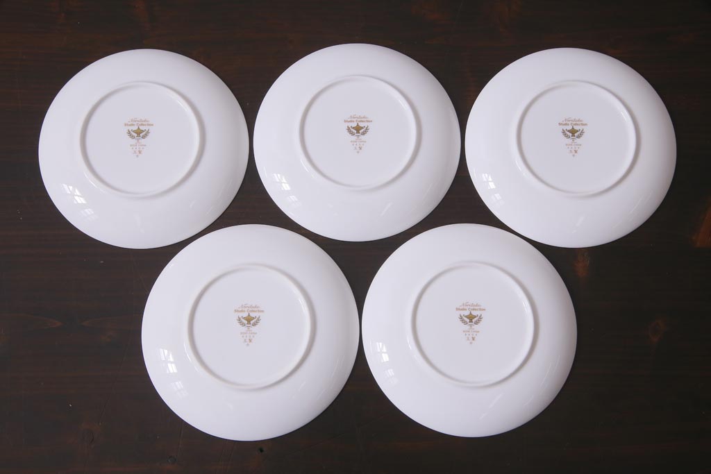 中古　廃版品　ノリタケ(Noritake)　Studio Collection(スタジオコレクション)　玉鬘(たまかずら)　銘々皿5枚セット・箱付き(プレート、食器)