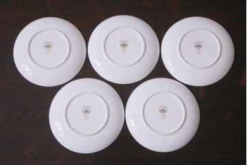 中古　廃版品　ノリタケ(Noritake)　Studio Collection(スタジオコレクション)　玉鬘(たまかずら)　銘々皿5枚セット・箱付き(プレート、食器)