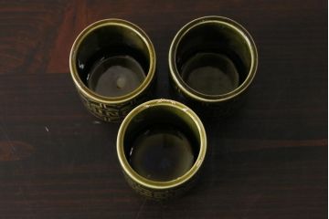 イギリスビンテージ雑貨　HORNSEA(ホーンジー)　HEIRLOOM(エアルーム)　スパイスジャー3個セット(調味料入れ、ディスプレイ雑貨)(R-036847)