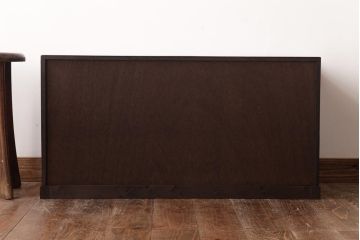 アンティーク家具　和製アンティーク　唐木　前面縞黒檀　上品かつシックな雰囲気漂う茶箪笥(茶タンス、戸棚、収納棚)