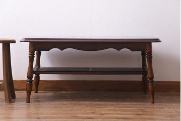 中古　カリモク家具(Karimoku)　コロニアルシリーズ　リビングテーブル(センターテーブル)(R-036854)