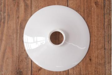 昭和レトロ照明　戦前　昔懐かしい平笠シェードのペンダントライト(吊り下げ照明、天井照明)(R-036859)