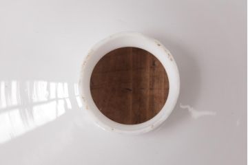 昭和レトロ照明　戦前　昔懐かしい平笠シェードのペンダントライト(吊り下げ照明、天井照明)(R-036859)