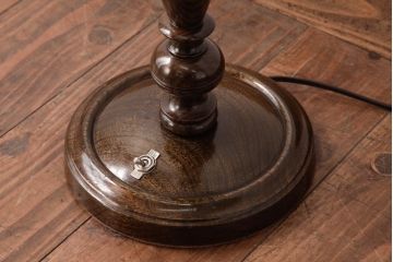 ビンテージ照明　ニレ材　ぼんぼりのような灯りが素敵なスタンドライト(照明、フロアスタンド)