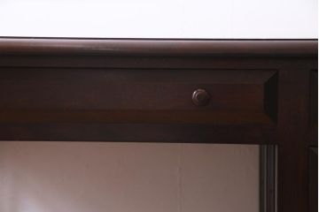 ビンテージ家具　松本民芸家具　T型　クラシカルなデザインがシック雰囲気漂う片袖机(デスク、在宅ワーク、在宅用作業台)(定価約37万円)(R-036862)