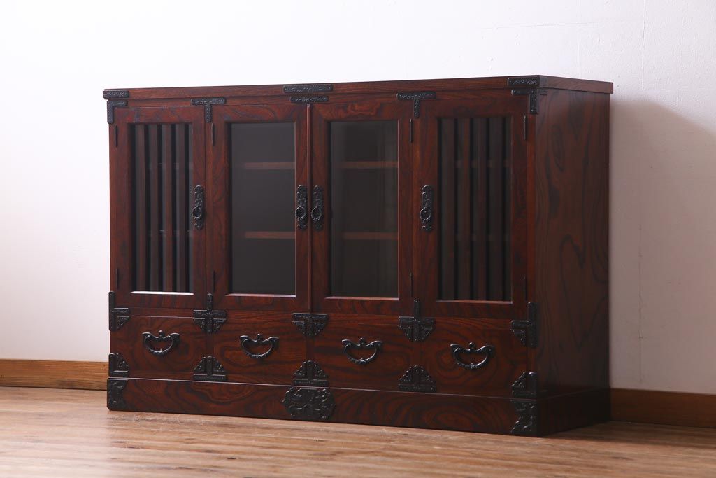 中古　伝統民芸家具　岩谷堂箪笥　No.746　覚山サイドボード(収納棚、タンス)(定価約60万円)(R-036866)