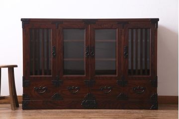 中古　伝統民芸家具　岩谷堂箪笥　No.746　覚山サイドボード(収納棚、タンス)(定価約60万円)(R-036866)