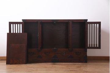 中古　伝統民芸家具　岩谷堂箪笥　No.746　覚山サイドボード(収納棚、タンス)(定価約60万円)(R-036866)