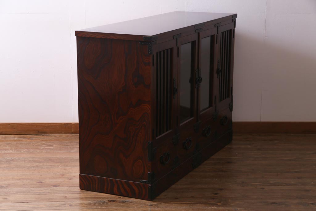 中古　伝統民芸家具　岩谷堂箪笥　No.746　覚山サイドボード(収納棚、タンス)(定価約60万円)(R-036866)