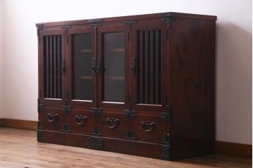 中古　伝統民芸家具　岩谷堂箪笥　No.746　覚山サイドボード(収納棚、タンス)(定価約60万円)(R-036866)