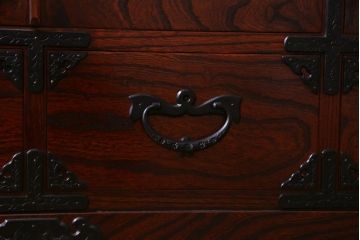 中古　伝統民芸家具　岩谷堂箪笥　No.746　覚山サイドボード(収納棚、タンス)(定価約60万円)(R-036866)