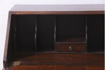 アンティーク家具　イギリスアンティーク　オーク材製のクラシカルなライティングビューロー(簿記机、在宅ワーク、在宅用デスク)(R-036867)