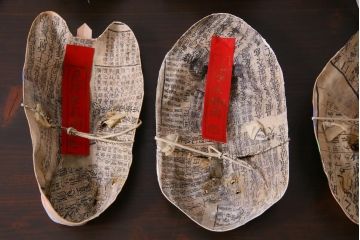 昭和期　藤原孚石作　厄除　嵯峨面　歳頭招福面　6個セット・紙箱付き(干支)(R-036868)