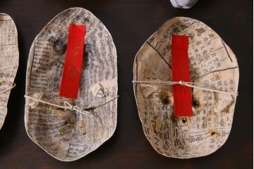 昭和期　藤原孚石作　厄除　嵯峨面　歳頭招福面　6個セット・紙箱付き(干支)(R-036868)