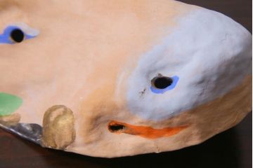 昭和期　藤原孚石作　厄除　嵯峨面　歳頭招福面　5個セット・紙箱付き(干支)(R-036872)