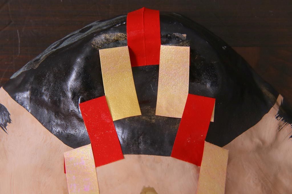 昭和期　藤原孚石作　厄除　嵯峨面　歳頭招福面　5個セット・紙箱付き(干支)(R-036872)