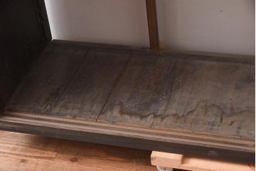 アンティーク家具　両面ガラス　大正ロマン香るサイドボード(ショーケース、飾り棚、陳列棚)(R-036881)