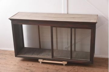 アンティーク家具　両面ガラス　大正ロマン香るサイドボード(ショーケース、飾り棚、陳列棚)(R-036881)