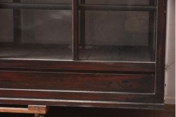 アンティーク家具　両面ガラス　大正ロマン香るサイドボード(ショーケース、飾り棚、陳列棚)(R-036882)
