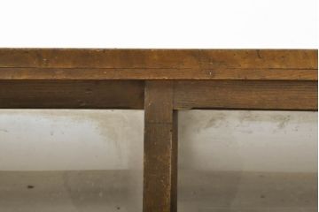 アンティーク家具　昭和初期　両面引き戸のガラスケース(ショーケース、飾り棚、陳列棚)(R-036896)