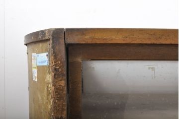 アンティーク家具　昭和初期　両面引き戸のガラスケース(ショーケース、飾り棚、陳列棚)(R-036896)