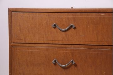 アンティーク家具　昭和初期　レトロな木製チェスト(ローボード)(R-036906)
