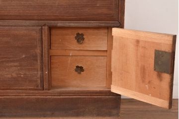 アンティーク家具　昭和初期　和製アンティーク　木製ローチェスト(ローボード)(R-036911)