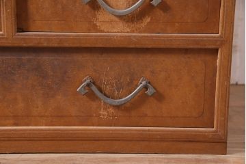 アンティーク家具　昭和中期　木製扉付きの和レトロなテレビ台(ローボード、収納棚)(R-036914)