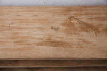 アンティーク家具　ストリップド(剥離)　戸棚付き　木味が魅力のタモ材製オープンラック(収納棚、シェルフ)(R-036922)