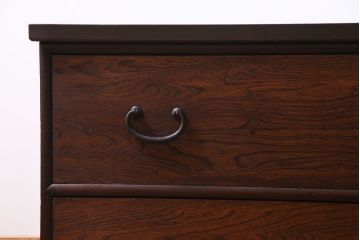 アンティーク家具　大正期　前面栓材　天板リメイク　和の風情が魅力的なチェスト(引き出し、箪笥)