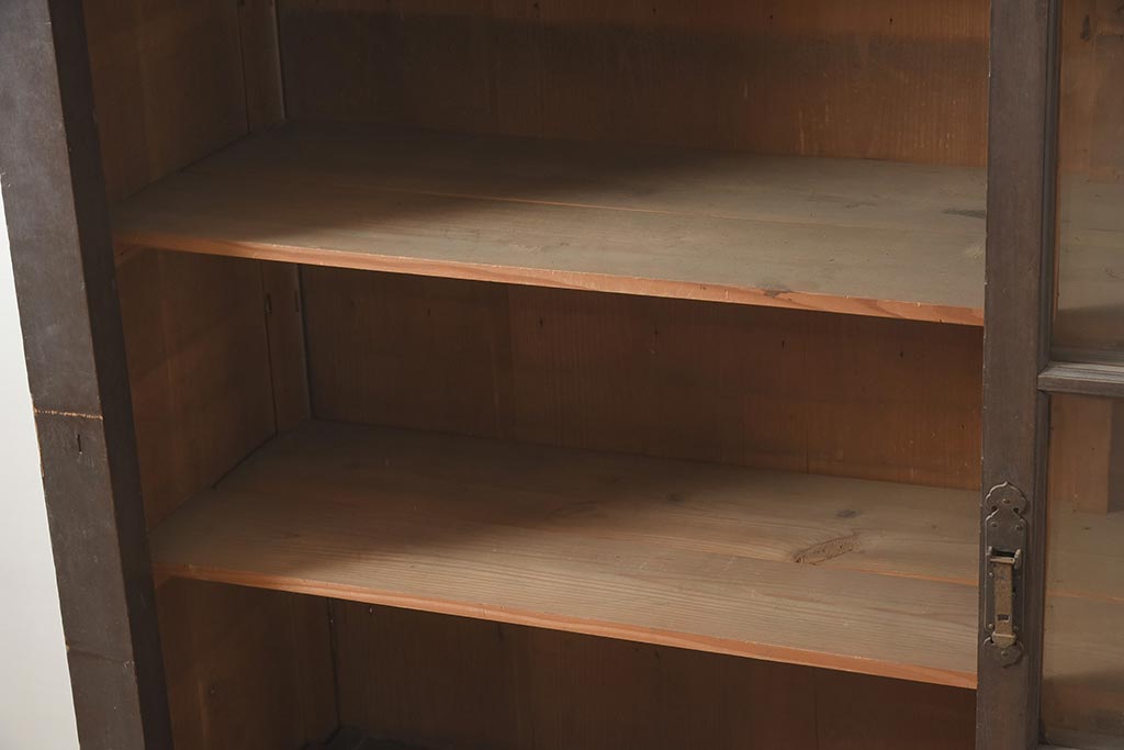 和製アンティーク　ヒノキ材　シンプルな木製キャビネット　(R-036928)