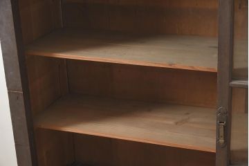 和製アンティーク　ヒノキ材　シンプルな木製キャビネット　(R-036928)