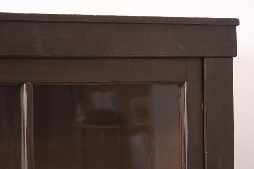 和製アンティーク　ヒノキ材　シンプルな木製キャビネット　(R-036928)