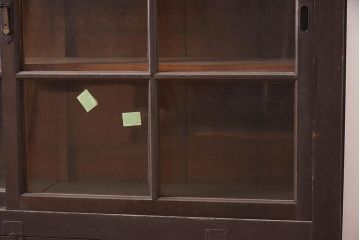 和製アンティーク　ヒノキ材　シンプルな木製キャビネット　(R-036928)