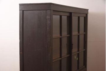 和製アンティーク　ヒノキ材　シンプルな木製キャビネット　(R-036928)