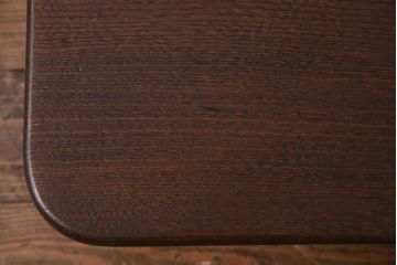 昭和レトロ家具　栓材一枚板　懐かしさ漂う角ちゃぶ台(座卓、ローテーブル)(R-036933)