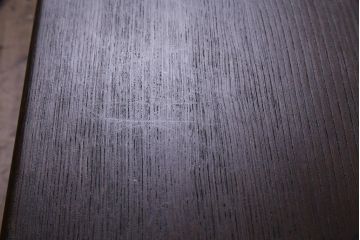 昭和レトロ家具　栓材一枚板　懐かしさ漂う角ちゃぶ台(座卓、ローテーブル)(R-036933)