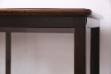 アンティーク家具　大正ロマン　総ケヤキ材　風格漂うガラスケース(ショーケース、陳列棚)(R-036934)