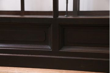 アンティーク家具　大正ロマン　総ケヤキ材　風格漂うガラスケース(ショーケース、陳列棚)(R-036934)