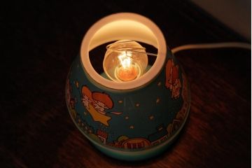 1976年　サンリオ　キキララ　スタンドランプ　箱付き　テーブルライト(テーブルスタンド、スタンドライト、卓上照明、テーブル照明、デスクライト)(R-036936)
