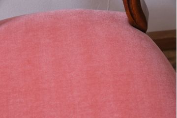 フランスアンティーク　マホガニー材　優雅な雰囲気漂うバルーンバックチェア(ダイニングチェア、椅子)(R-036939)