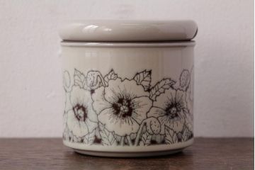 ビンテージ雑貨　イギリスヴィンテージ　HORNSEA(ホーンジー)　Cornrose(コーンローズ)　シュガーポット・クリーマー2点セット(ミルクジャグ)(R-036941)
