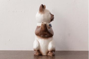ヴィンテージ雑貨　イギリスビンテージ　Tony wood(トニーウッド)　シャム猫型のティーポット(ネコ型ポット、茶器)