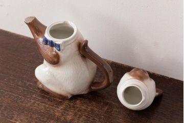 ヴィンテージ雑貨　イギリスビンテージ　Tony wood(トニーウッド)　シャム猫型のティーポット(ネコ型ポット、茶器)